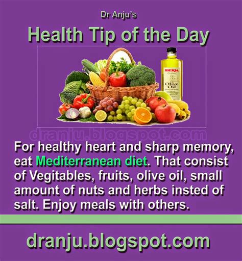 Dr Anju's Health Tips: Health Tip of The Day - 20th August