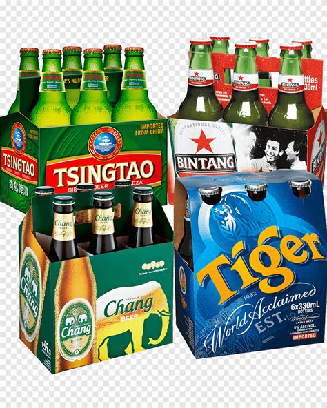 Beer bottle Lager Pilsner, case of beer, glass, tiger png | PNGEgg