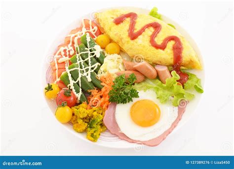 Healthy and Tasty Breakfast Stock Photo - Image of meat, meal: 127389276