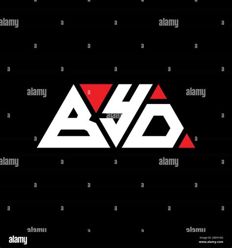 BYD triangle letter logo design with triangle shape. BYD triangle logo ...