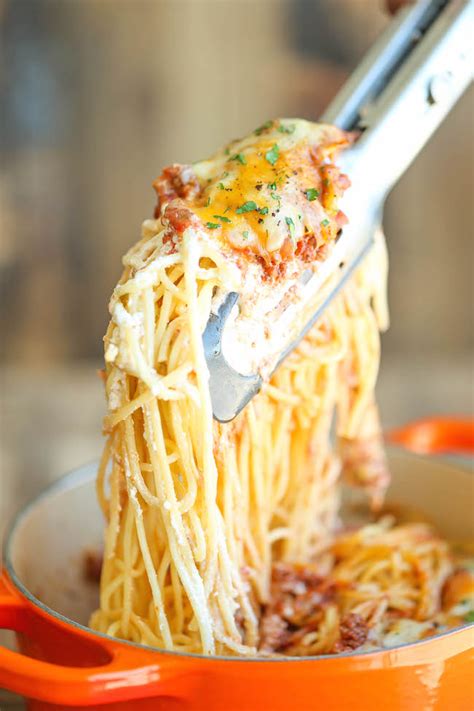 Baked Cream Cheese Spaghetti Recipe - Girls Dishes