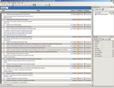 Business Process Checklist Template