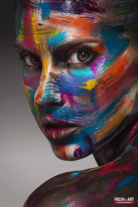 Creative face art by Yurii Fresh-art | Body art photography, Face art, Body art painting