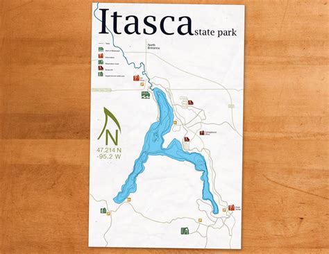 Itasca State Park Map by domsdesign on deviantART