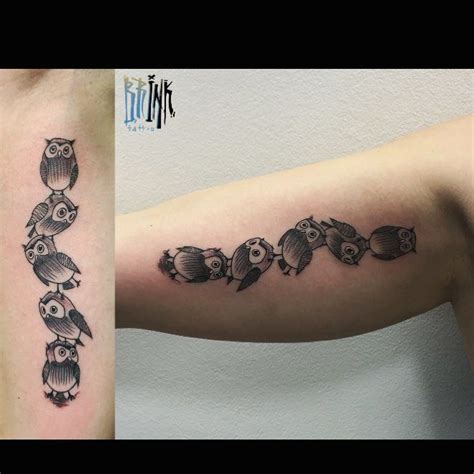 59 curtidas, 2 comentários - Brin Rebolj (@brinktattoo) no Instagram: “Little owl family i did ...