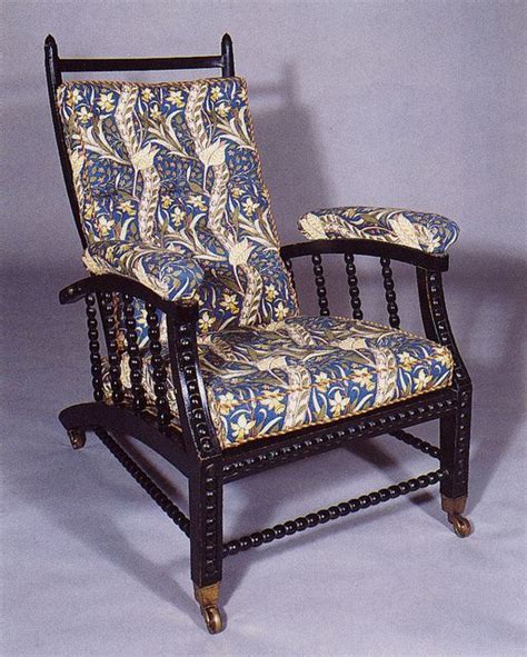 Morris Chair by William Morris & Co. in blue upholstery | Morris chair, Morris furniture ...