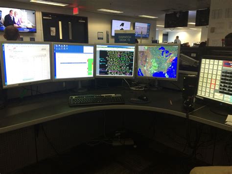 A view of an aircraft dispatcher workstation. (Courtesy of Endeavor Air ...