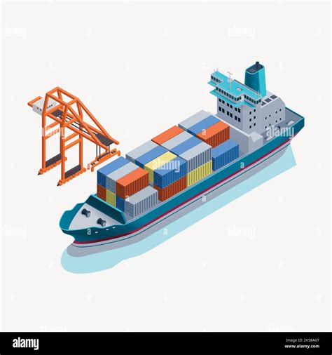 Cargo ship clipart, logistics illustration vector Stock Vector Image & Art - Alamy