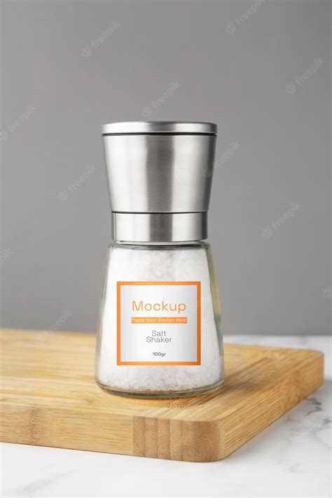 Premium PSD | Salt shaker mockup design