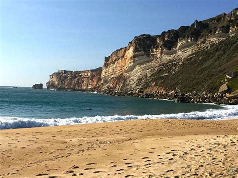 Nazare Beach Waves And Cliffs (Photo) | Nazaré Portugal