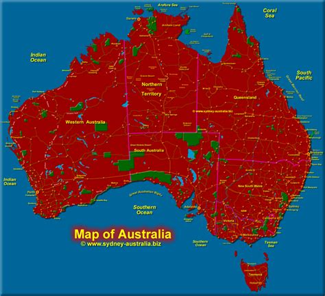 Map of Australia with Tasmania