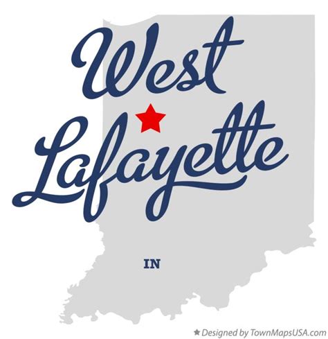 Map of West Lafayette, IN, Indiana