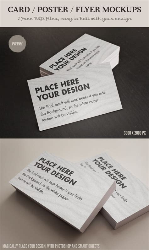 Free Card/Poster/ Flyer MockUp PSD – Free PSD,Vector,Icons