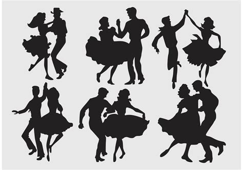 Silhouette Square Dancers 87650 Vector Art at Vecteezy