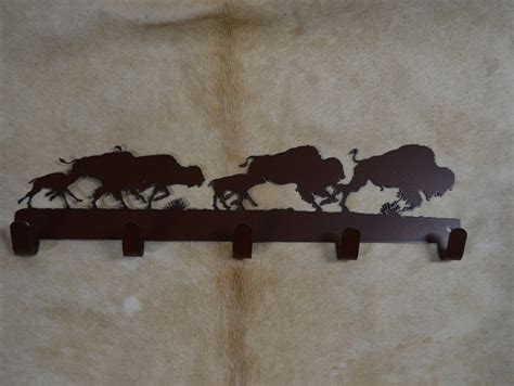 Buffalo Wall Hooks Bison Metal Wall Art Robe Towel Hook Buffalo Coat Hat Rack Bison Gift Rustic ...