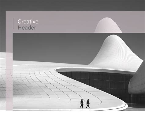 Creative header on Behance