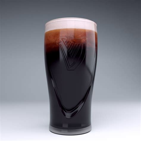 Guinness beer glass 3D model | CGTrader