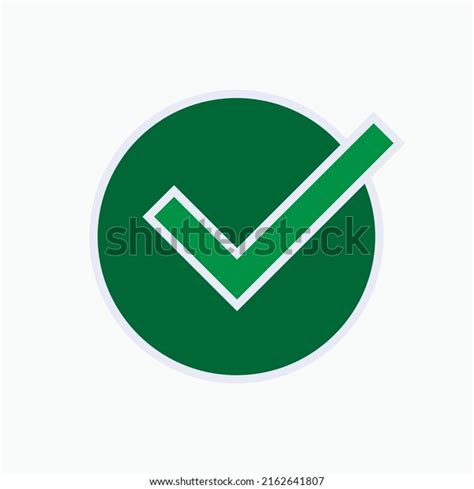 Green Checkmark Icon Verification Symbol Vector Stock Vector (Royalty Free) 2162641807 ...