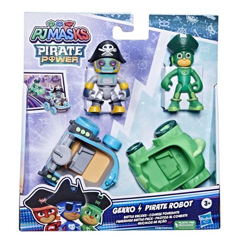 PJ Masks Pirate Power Gekko vs Pirate Robot Battle Racers Preschool Toy, Vehicle and Figure Set ...