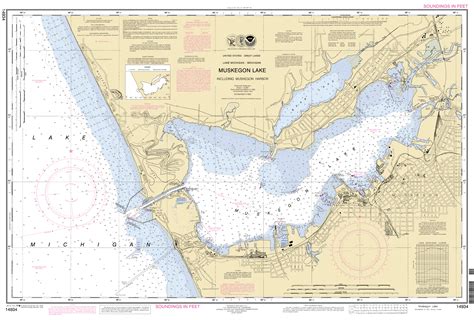 MUSKEGON HARBOR MICHIGAN MUSKEGON LAKE nautical chart - ΝΟΑΑ Charts - maps