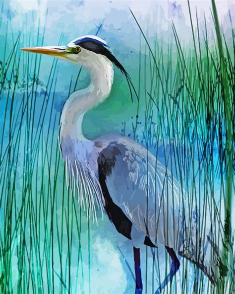 Grey Heron Bird - 5D Diamond Painting - DiamondPainting5d.SHOP