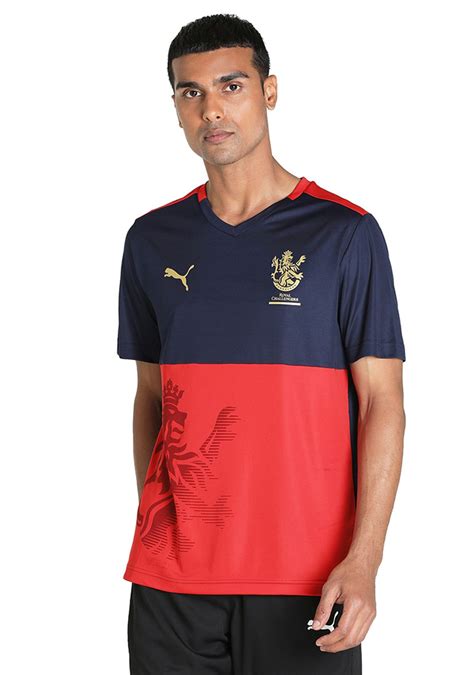 Buy Men Navy Blue and Red RCB Take Down Jersey From Fancode Shop.