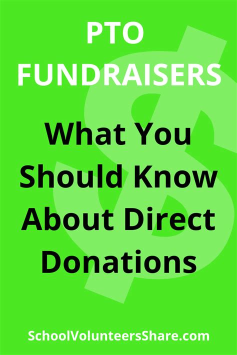 Is a Non Selling Direct Donation Fundraiser Right for Your PTO? — School Volunteers Share ...