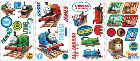 33 New THOMAS THE TRAIN WALL DECALS Tank Engine Stickers Boys Trains ...