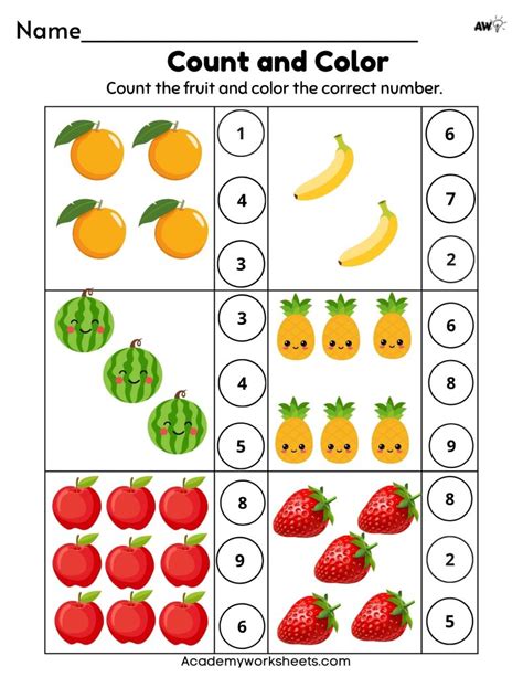 The Best Matching Numbers with Objects 1 - 10 Worksheets - Academy ...