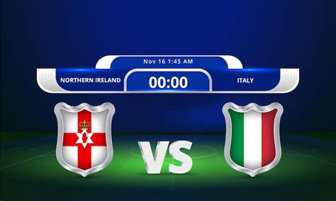 Premium Vector | Fifa world cup 2022 northern ireland vs italy football ...