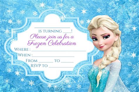 Frozen Party Invitations | Elsa birthday invitations, Frozen birthday party invites, Frozen ...