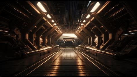 Hallways Futuristic Looking Hallway Inside A Spaceship Backgrounds | JPG Free Download - Pikbest