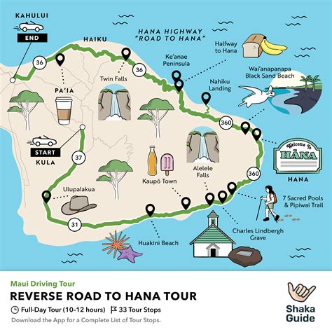 Road to Hana Maps - Stops, Points of Interest + Alternate Routes