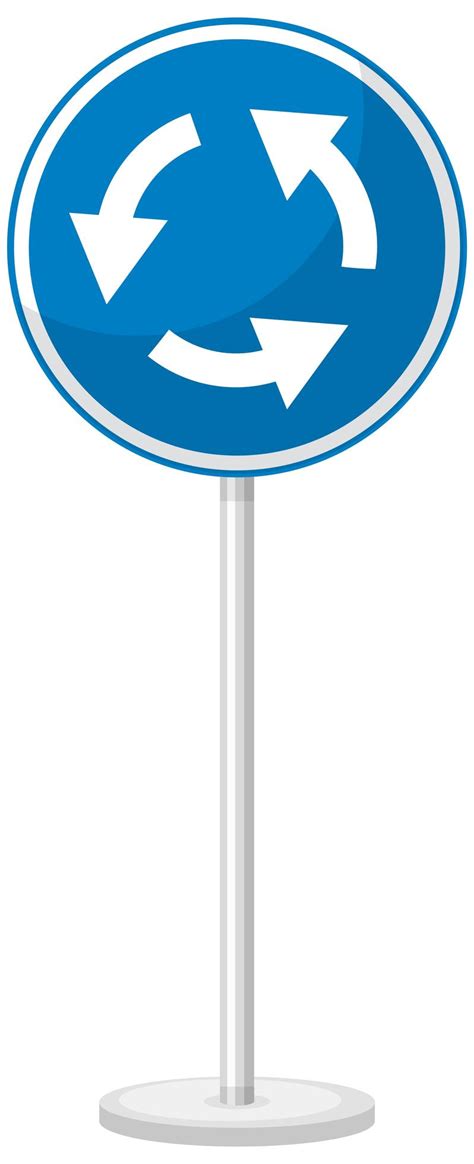 Blue traffic sign on white background 1610371 Vector Art at Vecteezy