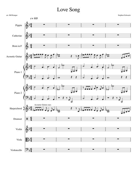 Pippin (2013) - Love Song sheet music for Piano, Violin, Voice, French Horn download free in PDF ...