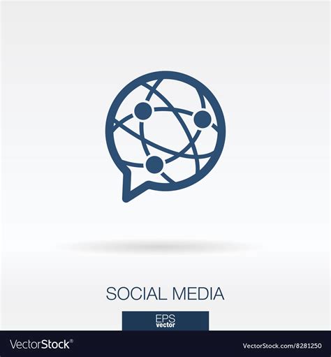 Social media concept icon logo Royalty Free Vector Image