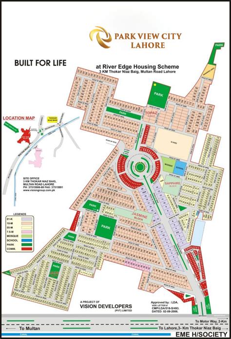 Park View City Lahore Payment Plan | Location Map | Overseas Block