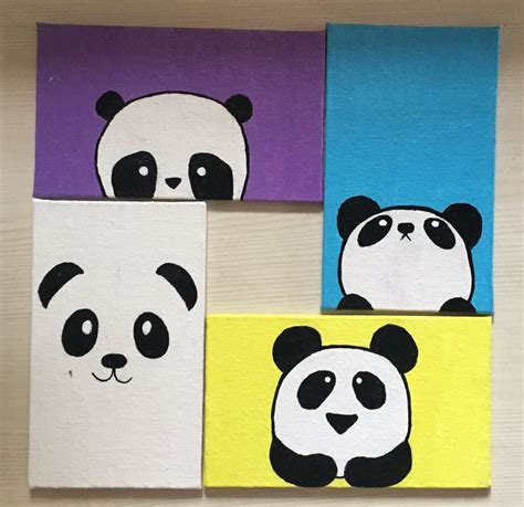 #canvas #Painting #Acrylics #minipaintings #Panda | Dipinti carini ...