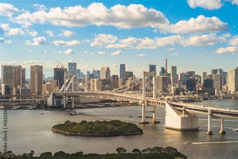 rainbow bridge in odaiba, tokyo, japan Stock Photo | Adobe Stock