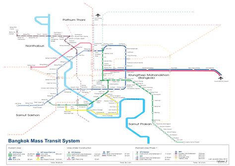 Thailand Subway Map - TravelsFinders.Com