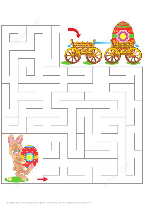 Easter Maze Puzzle | Free Printable Puzzle Games