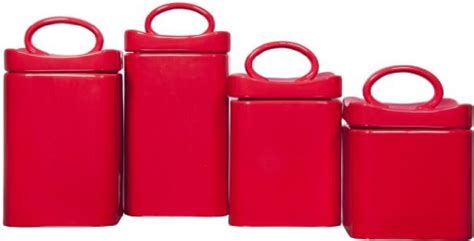 Ceramic Canister Sets For Kitchen Red : Drake Design Ceramic Canister ...