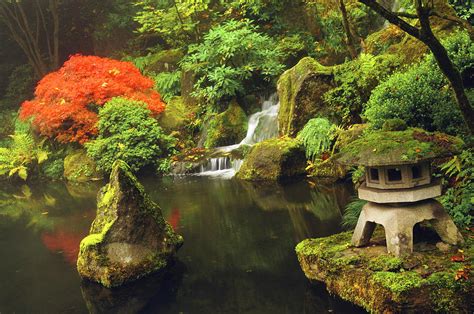 Portland Japanese Garden In Autumn Photograph by Michel Hersen - Pixels