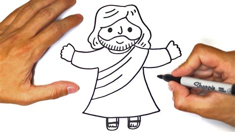 How To Draw Jesus Step By Step / Next draw the shape of the legs and arms you want for your ...