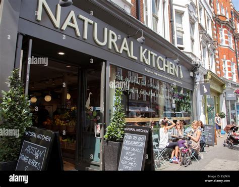 Natural Kitchen deli and cafe, Marylebone High Street, London Stock ...