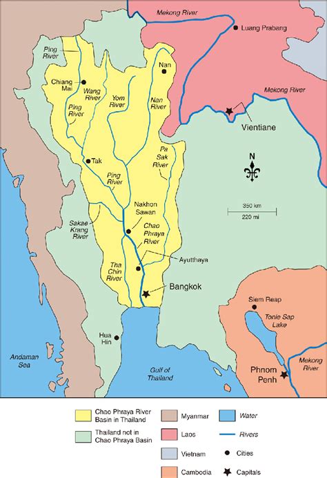 Map of rivers in Thailand. Map created by Mic Greenberg. | Download Scientific Diagram