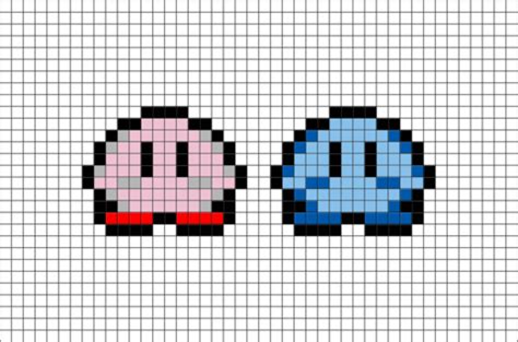 Kirby Pixel Art Easy Pixel Art, Pixel Art Grid, Pearler Bead Patterns ...