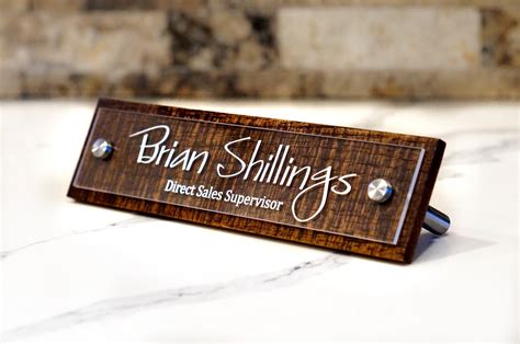 Desk Name Plate Rustic Custom Office Name Sign Personalized - Etsy