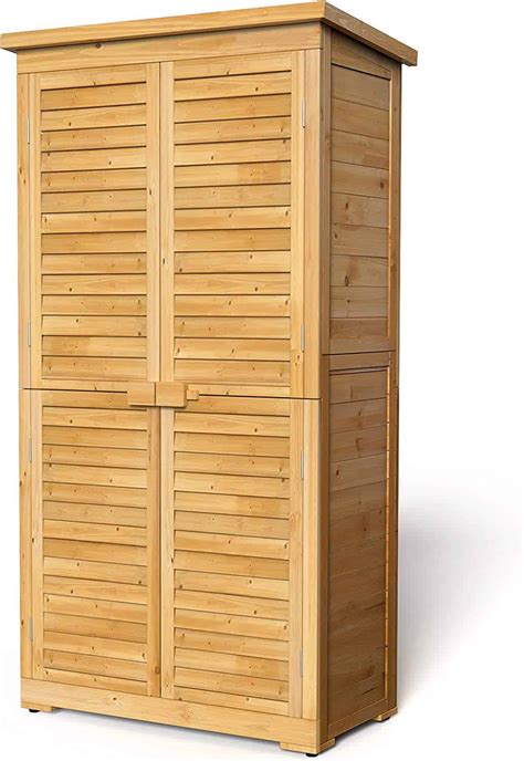 Aiho 63.2" Outdoor Storage Cabinet With Double Lockable Doors And 3 ...