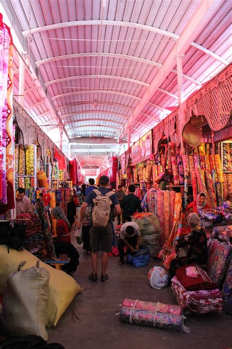 Silks at the Kashgar bazaar. | Sojourns